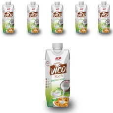 비코 리치 코코넛 밀크 100% 무첨가, 330ml, 6개