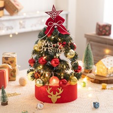 무디 에센셜 크리스마스 미니 소형 트리, 레드