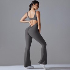 전신 올인원 전신수트 필라테스복 심리스 레깅스 점프수트, 딥블루 뉴 컬러, S