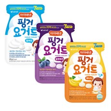 아이배냇 핑거 요거트 3개세트 유산균과자, 20g, 1세트, 블루베리+바나나