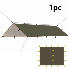 19 행잉 올리브 그린 녹색 방수 캐노피 설치 및 다기능 캠핑 하이킹에, Olive gr n