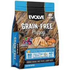 EVOLVE PET FOOD 天然無穀犬糧幼犬配方 採用鮮肉為第一主要成份來源 適合寵物:幼犬/懷孕哺乳母犬, 甜薯+藍苺, 1.68kg, 1袋