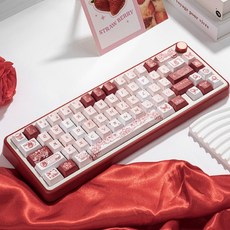키보드 키캡 오리지널 나비춤 꽃 종이 PBT 오면 승화 맞춤형 기계식 완성품, 나비춤 꽃 (복숭아 V3-사일런트)