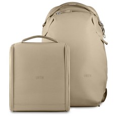 Urth Norite 24L 모듈식 카메라 백팩 + 카메라 인서트 - DSLR 렌즈 15/16인치 노트북용 내후성 + 재활용 (블랙), 베이지
