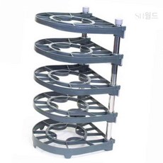 에스 선반 후라이팬 정리대 PP 5단 후라이팬보관