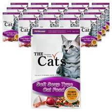 더캣츠 고양이 스프 파우치 간식, 혼합맛(가다랑어/치킨), 50g, 20개