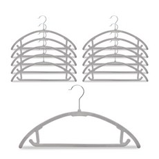 MF MAGIC HOUSE Mora Pel防肩部變形魔術防滑衣架, 100個, 灰色