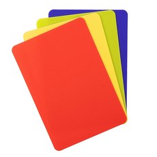 Dexas 튼튼한 그립매트 유연한 도마 4개 세트