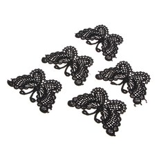 레이스 Applique 자수 applique 나비 appliques, 블랙, 폴리 에스터, 1개