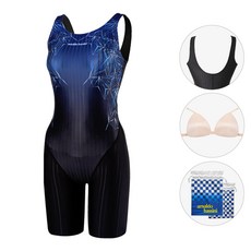 아날도바시니 반신 5부 빅사이즈 아쿠아로빅 강습 여성 실내수영복 ASWU1508