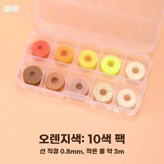수공예 실버 공예 메탈릭실 핸드메이드 골드스티칭, 1개, BO. 입문자용 팩 오렌지 즈 0색 박스 세트 지름 0
