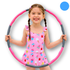 코치케이 실내 키즈 어린이 아동 유아 초등 뱃살 다이어트 돌기 훌라후프, 1개, 블루, 1.2kg