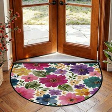 CardinalBird베리플라워도어매트실내입구용하프라운드도어매트도어매트흡수성웰컴매트61cmx91.4cm24인치x36인치바닥매트미끄럼방지입구러그홈욕실용121465