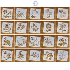 페인팅 색칠공부 명화 따라그리기 템플릿 스텐실 물감, 1개, 소형 1-20 (9.7/9.7cm)