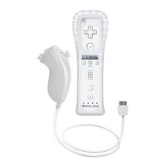 닌텐도 Wii 게임 제어용 Nunchuck 컨트롤러 세트 모션 플러스 리모컨 Wii 리모컨 게임패드, 19) White, 화이트