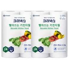 크리넥스 스카트 빨아쓰는 키친타올 63매X2롤X2팩(총4롤), 63매, 4개