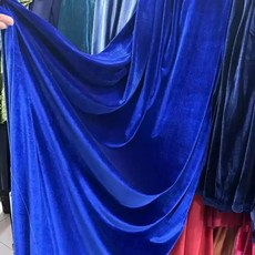 빈티지 녹색 벨벳 커튼 원단 드레스 배경 웨딩 파티 장식 천으로 드래프 수제 재료, 2. Royal Blue, 1개