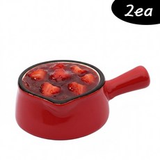 커파스 도자기 핸드 샷잔 밀크 저그 세라믹 50ml 2p, 2개, 미니크리머 레드