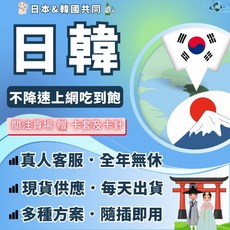 世界之網 日本韓國上網卡 日韓二地共用 不降速吃到飽, 1個, 日韓8天-關注按讚送卡針套️,總流量共3GB