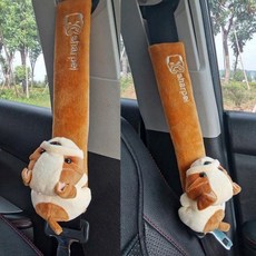 푹신하고 귀여운 디자인 부드러운 안전밸트 커버 차안전벨트 차량 용품 카시트 차량용 고정, 04.핑크캣, 1개