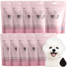 강아지 눈 영양제 피부 오메가3 눈물자국 백내장 예방 베리봄, 60정, 종합영양제, 10개