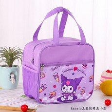 庫洛米保溫手提袋 國小卡通學生午餐袋 加厚鋁膜便當包, 庫洛米,牛律帆布+保溫層, 1個