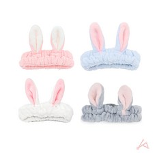 귀모양 헤어밴드 클렌징밴드 세안용품, 화이트