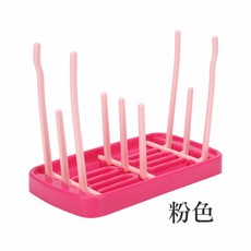 簡約時尚杯子收納架 廚房瀝水杯架, 粉色, 1個