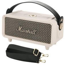 TXEsign Marshall Emberton II 스피커용 실리콘 커버 케이스 보호 스킨 여행용 휴대용 케이스 교체용 스피커 슬리브 핸들 스트랩과 어깨끈 포함 케이스만 해당, 크림