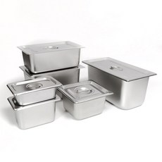 [뚜껑포함 세트] 유유마트 업소용 국산 스테인레스 304 밧드 2 4 6 8인치, 1개, 6인치