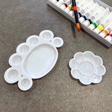 2사이즈 휴대용 미니 수채화 물감 팔레트 미술용품, 1개, 미니 10구