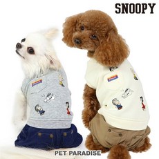 貝果貝果 日本 Pet Paradise 史努比 內撲可愛玩偶連身褲 米黃, 1個