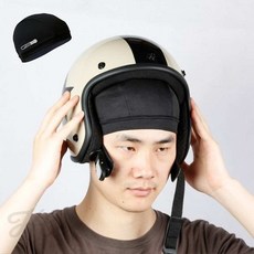 라이더 오토바이 헬멧 속모자 땀흡수 통풍 쿨링 이너캡, 블랙