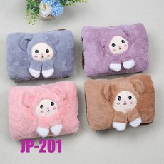 만화 털실 충전식 온수병 안전 방폭 전기 온열기 이중 손잡이 분리형 세탁 가능한 손난로 아기 온열기, JP-201 인형 베개