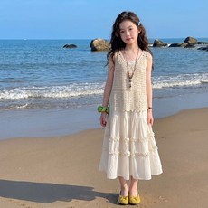 女童夏裝吊帶連衣裙 沙灘裙