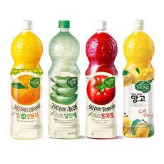 [마시자몰] 웅진 인기주스 4종 1.5L 오렌지 + 토마토 + 알로에 + 망고