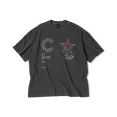 TRAVEL 프렌드쉽 피그먼트 반팔티 블랙 차콜