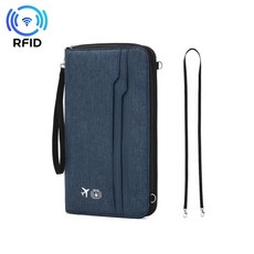 UTIMIU 가족 여권케이스 여행용 올인원 RFID차단 안티스키밍 여권 케이스 도난방지 지갑