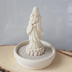 淨念吉祥小佛 立像觀音 擴香石 附盤與沙