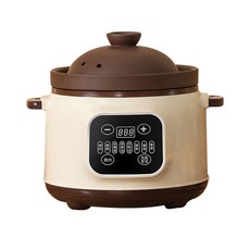 寶寶輔食電燉鍋 1.8升, 紫砂, 1個, 3.8L