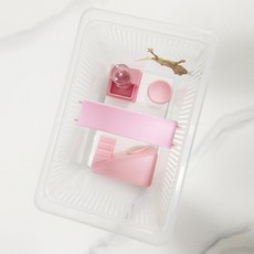 [꼬망구] 도마뱀 레파즈 사육장 풀세트, 핑크, 1개