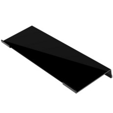 책상용 아크릴 컴퓨터 키보드 스탠드 키보드 라이저 틸트 리프트 데스크톱용 키보드 홀더 책상 키보드 리프터(화이트), Black 17in L* 5.7in W* 1.2in H