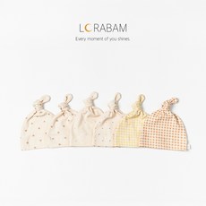 로라밤 릴리 체크 하트 도트 꼭지모자
