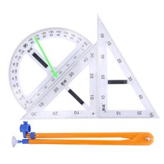 교사용 수학수업도구 대형 각도기 삭각자 학용품 콤파스 컴퍼스 학습용자 유아동문구, 1개