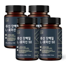 자연바름 [순도 99.7%] 류신 타블렛 근육단백질 류신 단백질 알약 프리미엄 정, 60정, 4개