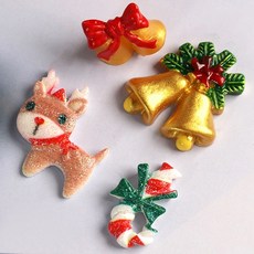 데코 장식 미니어처 액세서리 파츠 - 미니 크리스마스 데코 파츠 4종 세트