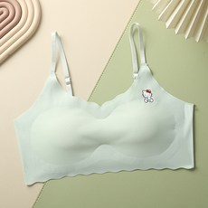 新款無痕發育期少女文胸初中生美背內衣防走光帶胸墊學生吊帶抹胸