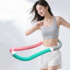 뱃살삭제 허리라인 고탄성 저소음 컴팩트 PVC 스프링 올인원 훌라후프, 1개, 컬러믹스, 1kg