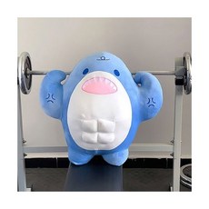 근육 상어 헬창 헬스 인형 쿠션 [대형 몸짱 헬스장 개업선물 애착 동물 안고자는 웃긴 선물 템], 근육 상어 헬창 헬스 인형 쿠션 [대형 몸짱 헬스장 개