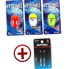 저부력찌 0찌 전자 채비 야광찌 찌낚시 5호 이츠모 구멍찌 전자찌 뱅어돔 바다, 1개, 01.이츠모 전자찌 레드1.5호+425배터리